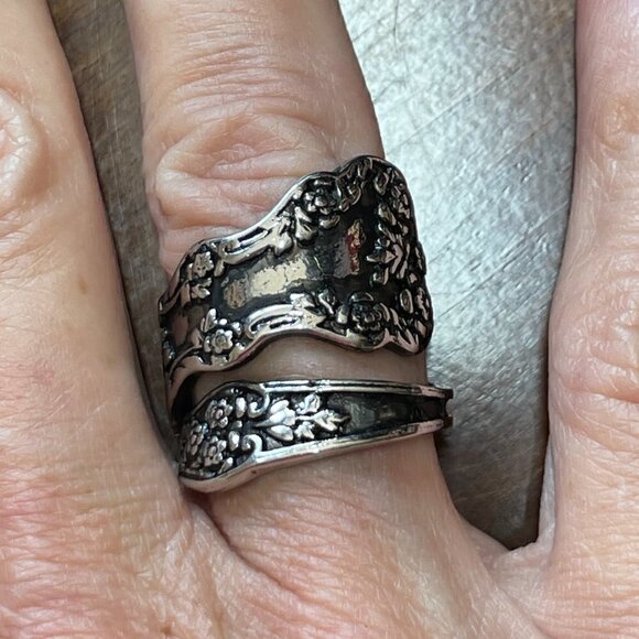 Boho Floral Adjustable Spoon Ring #762 - Picture 5 of 5